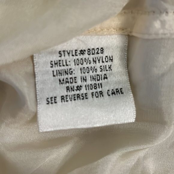 RARE Anthro Yoana Baraschi Vintage Ivory Embroidered Tulle Lace Slip Dress - 10 - Picture 13 of 15